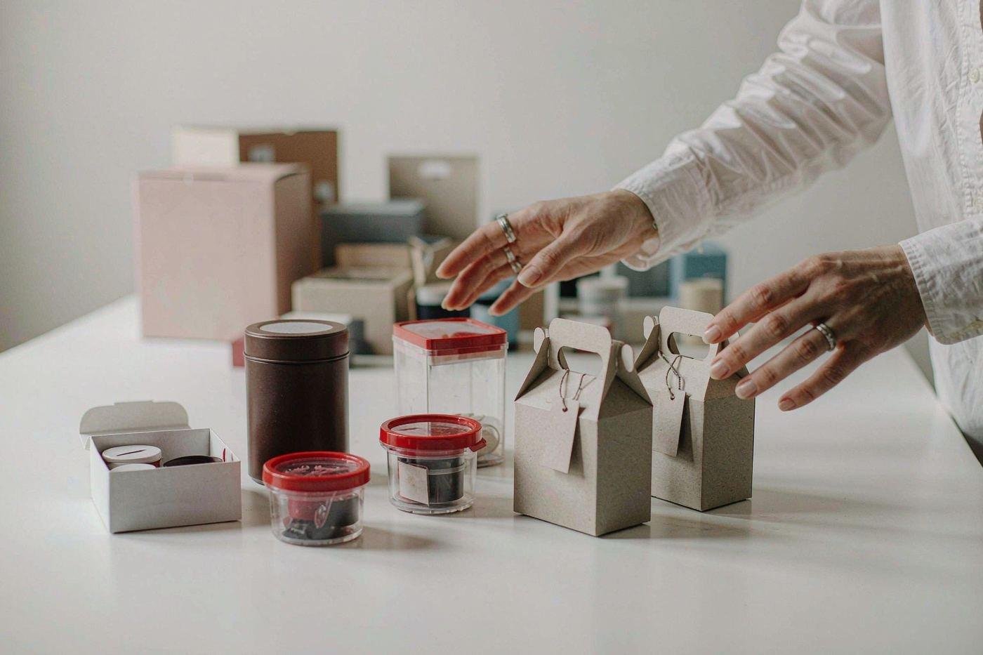 Product samples and packaging prototypes across 120+ categories