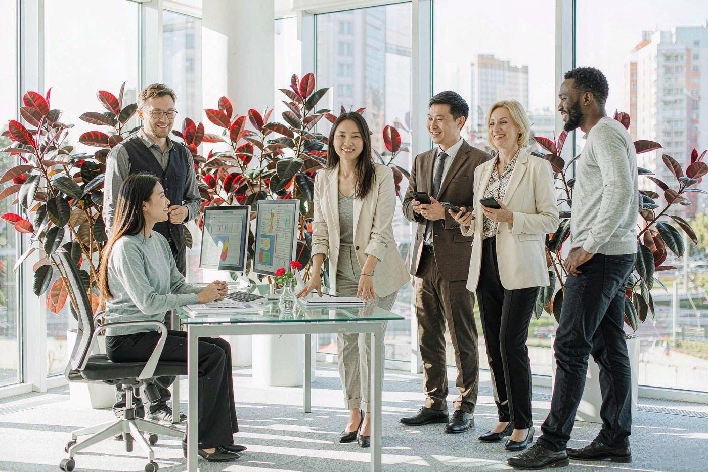 The SourcChina team at their Guangzhou office, ready to take your inquiry